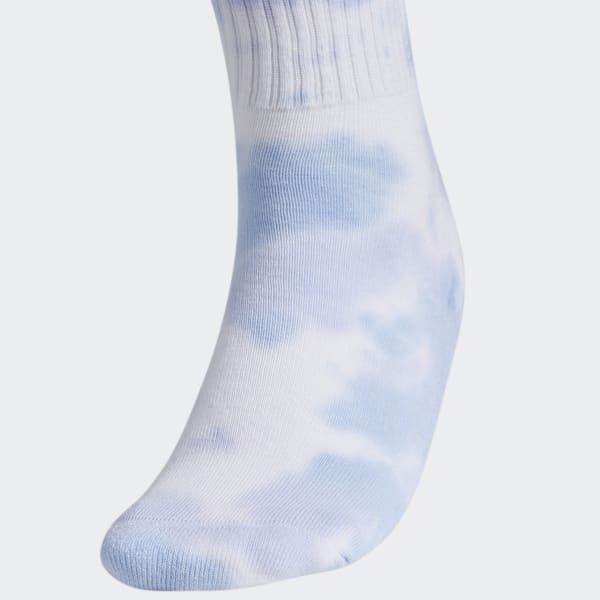 Blue 3-Stripes Color Wash Crew Socks 3 Pairs EY1102X