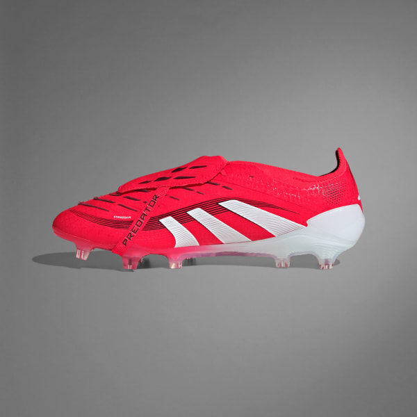 Red Predator Elite Fold-Over Tongue Firm Ground Boots