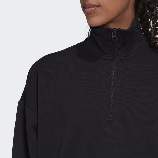 Schwarz Future Icons Badge of Sport Quarter-Zip Sweatshirt W6697