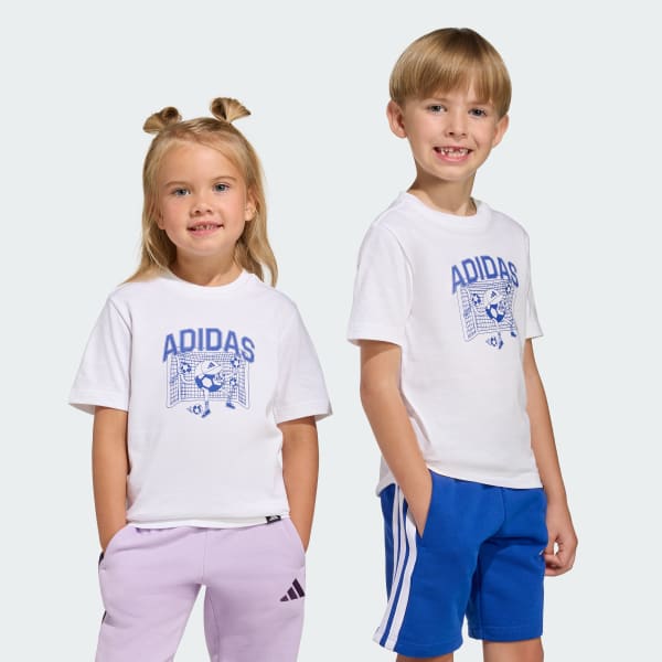 White FOOTBALL GRAPHIC T-SHIRT KIDS