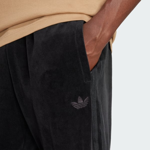 adidas SST Adicolor Velour Track Pants - Black | Free