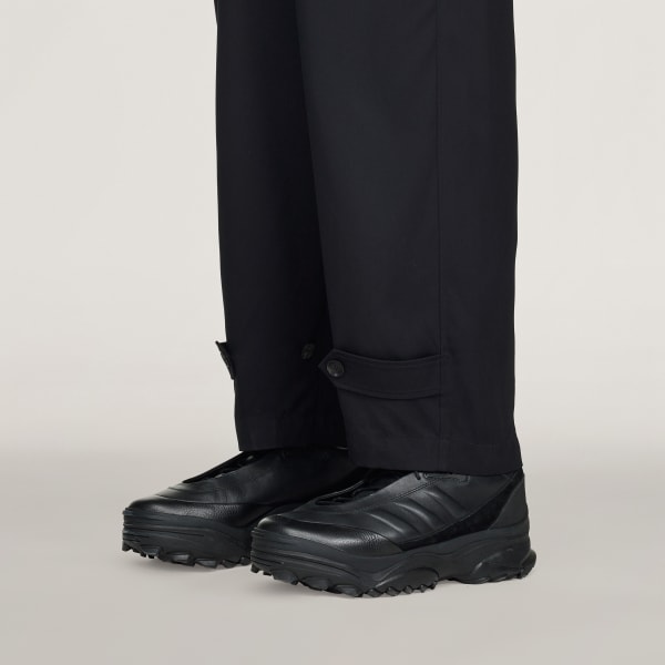 アディダス Y-3 RAYON TWILL SUSPENDER PANTS - ブラック