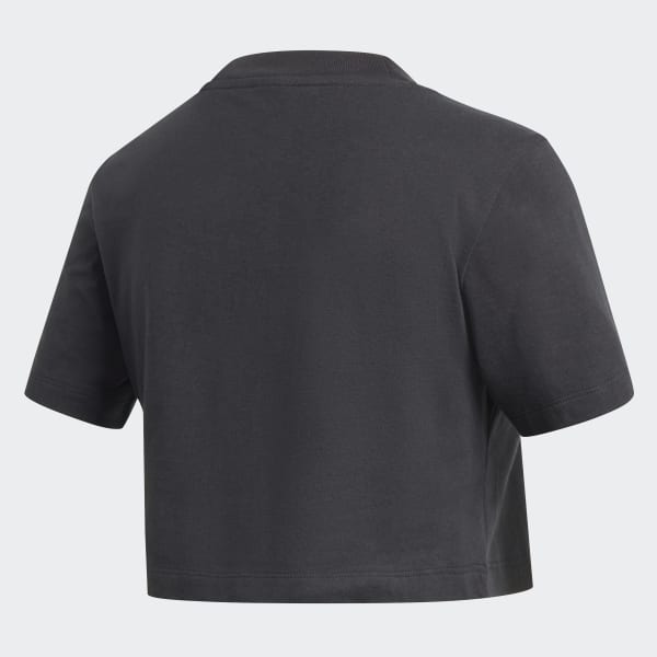 adidas Trefoil Essentials Cropped Tee Black adidas Australia