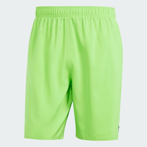 adidas Solid CLX Classic-Length Swim Shorts - Green | adidas UK