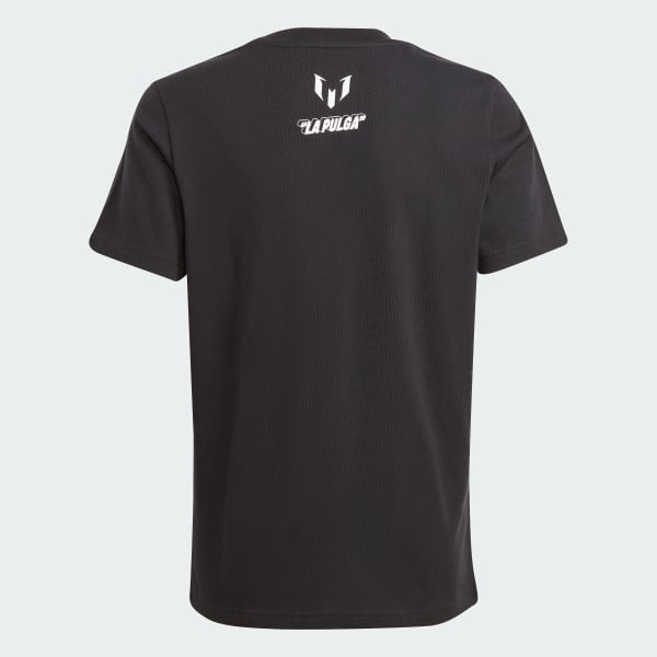 Negro Remera Messi Fútbol Estampada