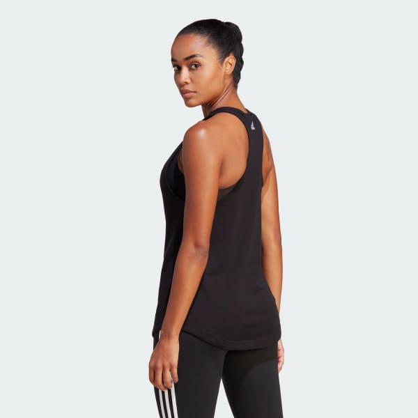 adidas Essentials Loose Logo Tank Top - Black