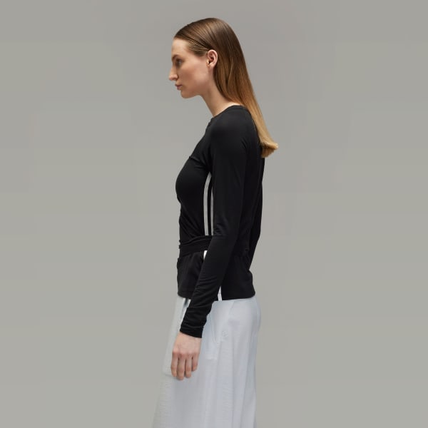 Black Y-3 Long Sleeve Tee