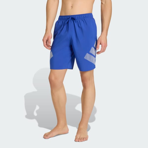 Blau Big Bars Shorts, 8 Zoll