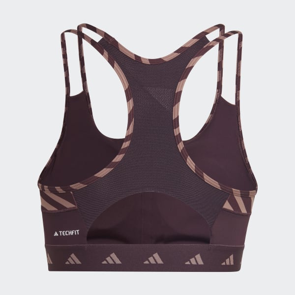 Czerwony Hyperglam Techfit Medium-Support Zebra Bra DKE66