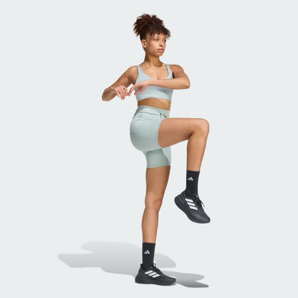 Verde Shorts Legging corrida Essentials