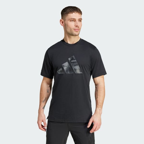 adidas Train Essentials Camo Graphic Logo Tee Black Free Shipping with adiClub adidas US