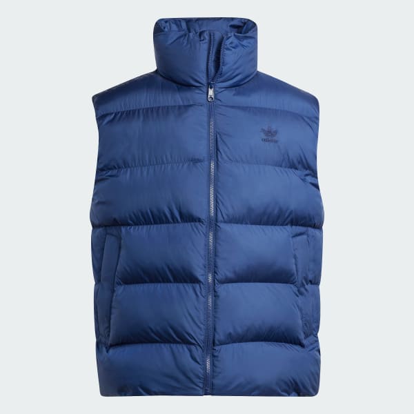 Bleu Doudoune sans manches ton sur ton