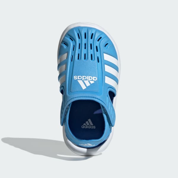 Blue closed toe sandals store