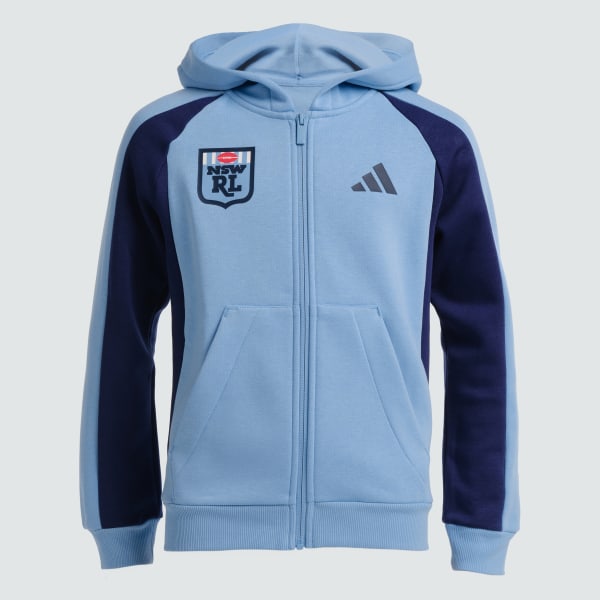 Blue New South Wales Colourblock Full Zip Hoodie - Kids