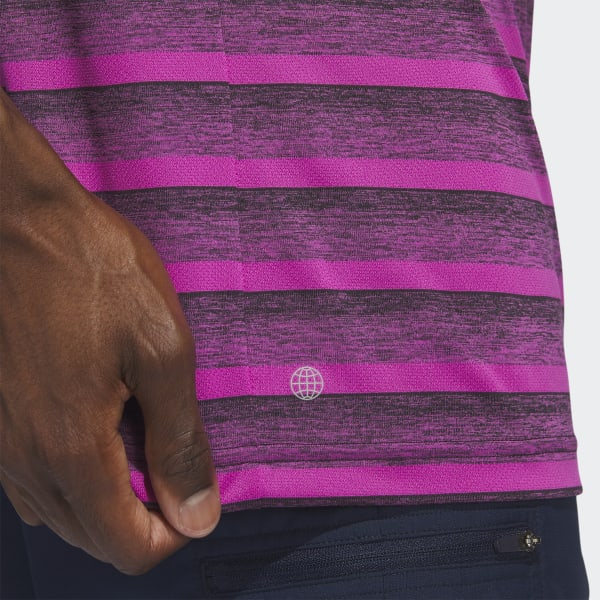 Black Two-Color Striped Polo Shirt