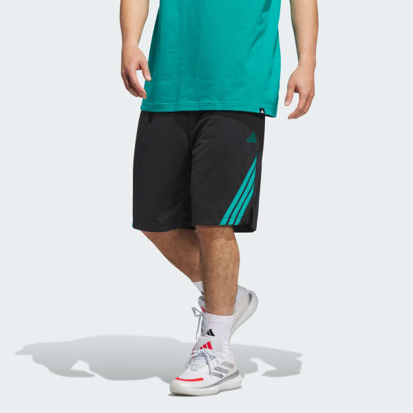 Μαύρο Legends 3-Stripes Basketball Shorts
