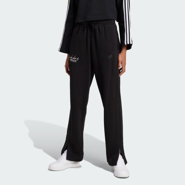adidas Signature Graphic Embroidery French Terry Straight Leg Joggers Black adidas Ireland