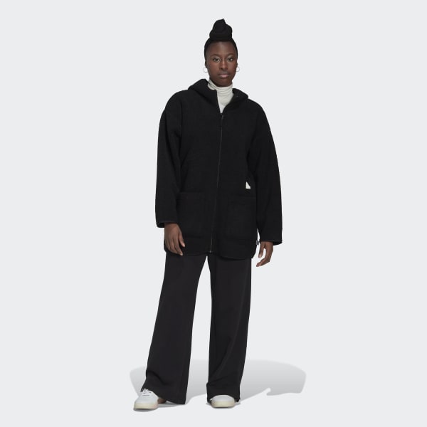 Sort Polar Fleece Long Hooded Track Top CJ302