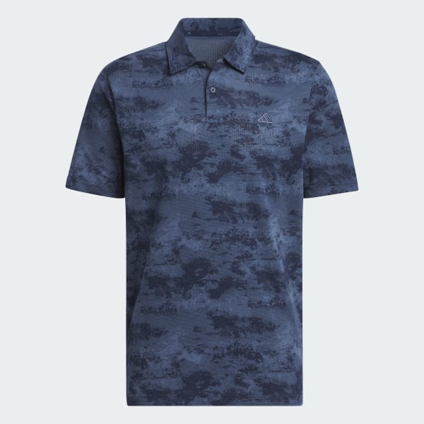 Blue Go-To Printed Mesh Polo Shirt