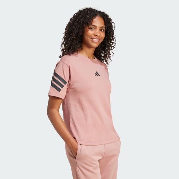 Merah-muda Tee Future Icons 3-Stripes