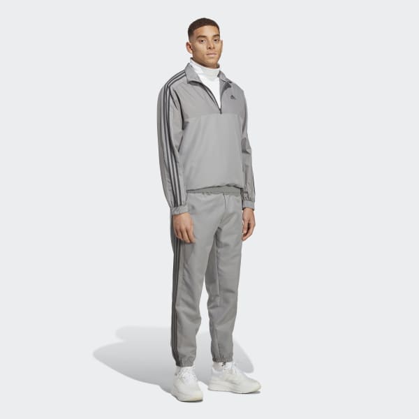 Grau 1/4 Zip Woven Trainingsanzug