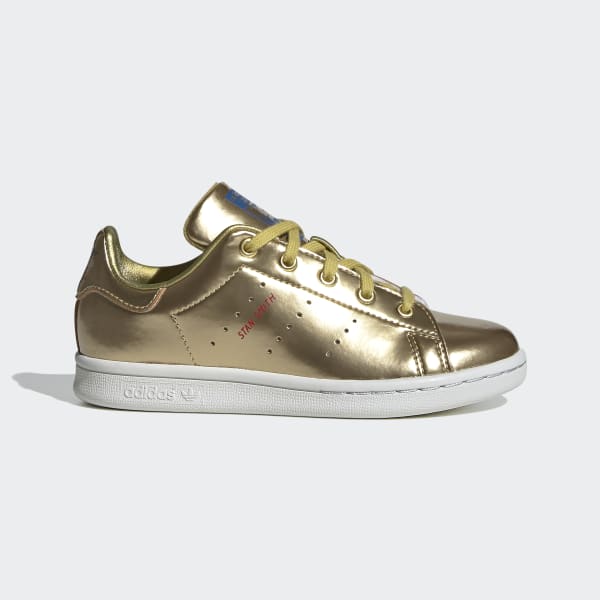 adidas stan smith white gold metallic
