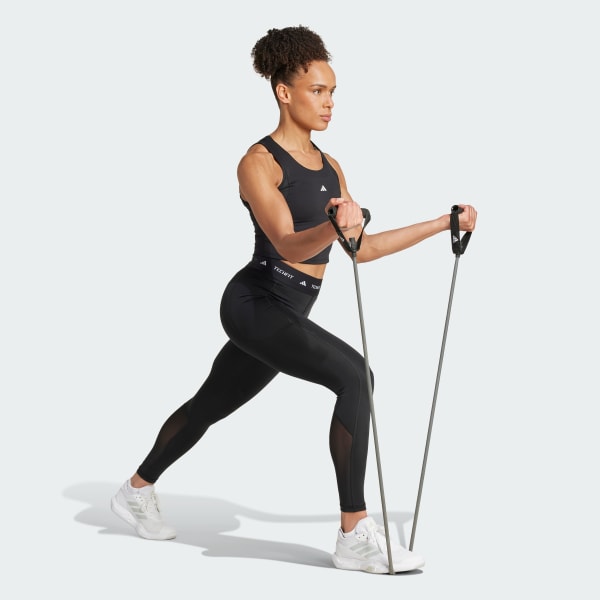 Siyah TECHFIT Crop Training Atlet