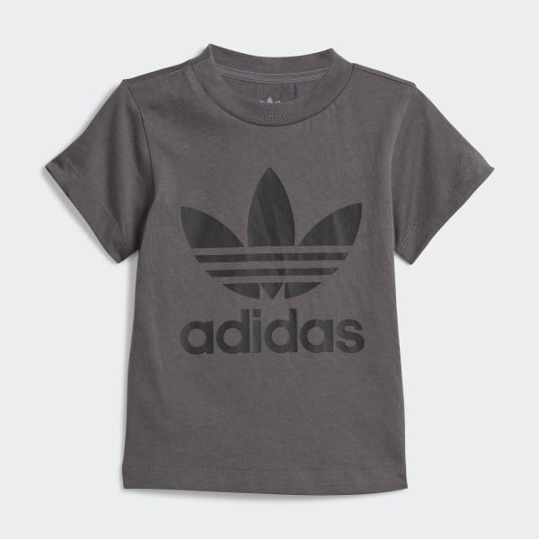 Adicolor | - adidas Grey Kids\' Lifestyle Set Trefoil US Tee | Shorts adidas