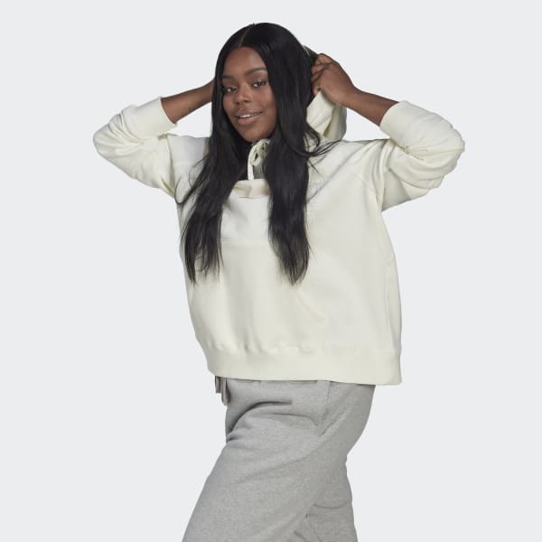bílá Mikina Oversized Hooded (plus size) UG639