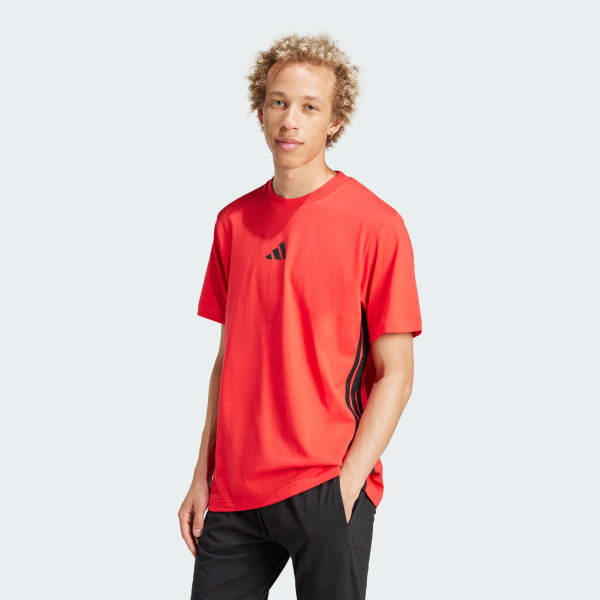 Camiseta Malha Simples Essentials Três Listras