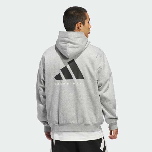 Grau adidas Basketball Hoodie – Genderneutral
