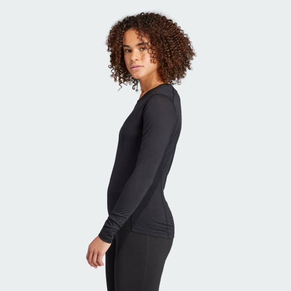 adidas XPERIOR MERINO 150 BASELAYER SHORT SLEEVE - Black, Women's Trail  Running