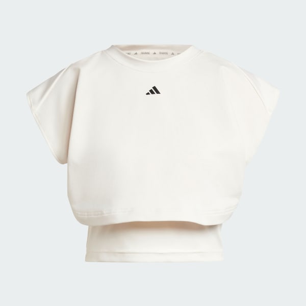 White Power Boxy French Terry 3-Stripes Tank Top