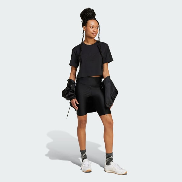 Black Firebird Trefoil Crop Tee