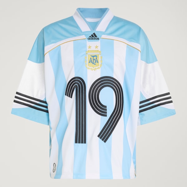 สีน้ำเงิน เสื้อฟุตบอลแฟชัน Bringback Remixed Argentina