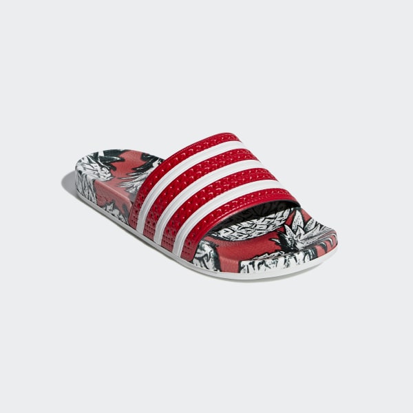 adidas slides red and white