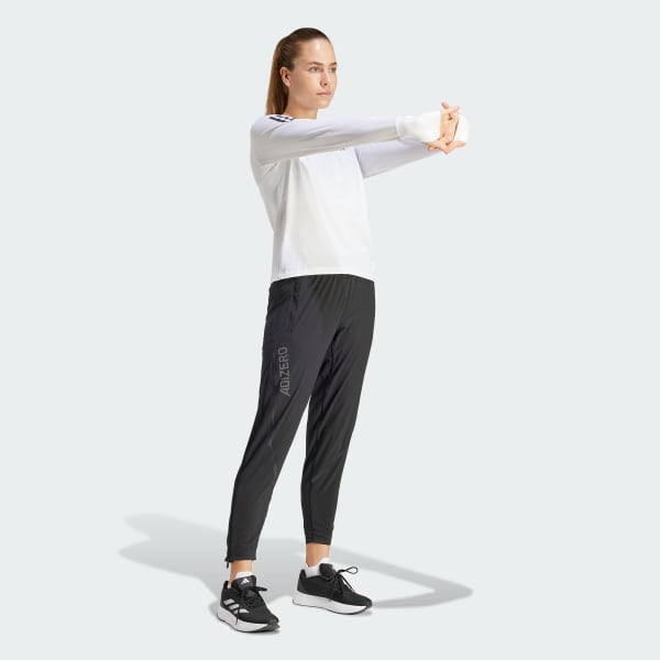 White Own The Run Long Sleeve Tee