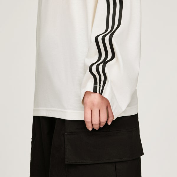 アディダス Y-3 Long Sleeve Wire Tee 3-Stripes - ホワイト