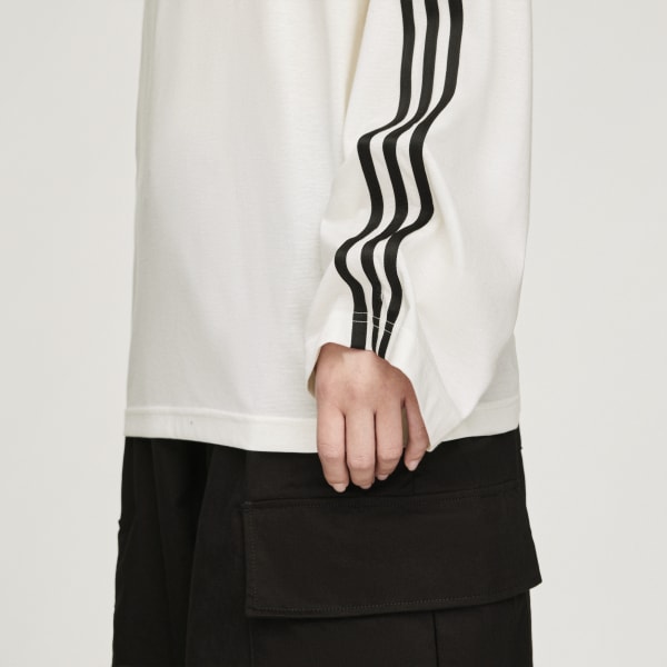 アディダス Y-3 Long Sleeve Wire Tee 3-Stripes - ホワイト