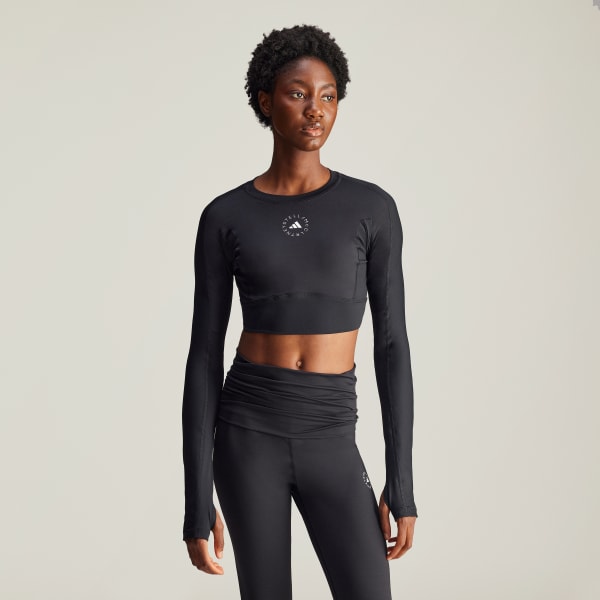 Adidas crop top long sleeve cheap