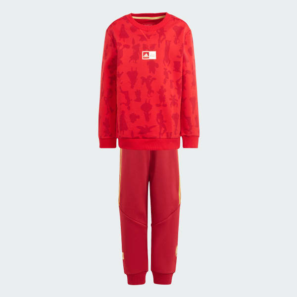 adidas x Disney 100 Crewneck and Jogger Set Red adidas Malaysia