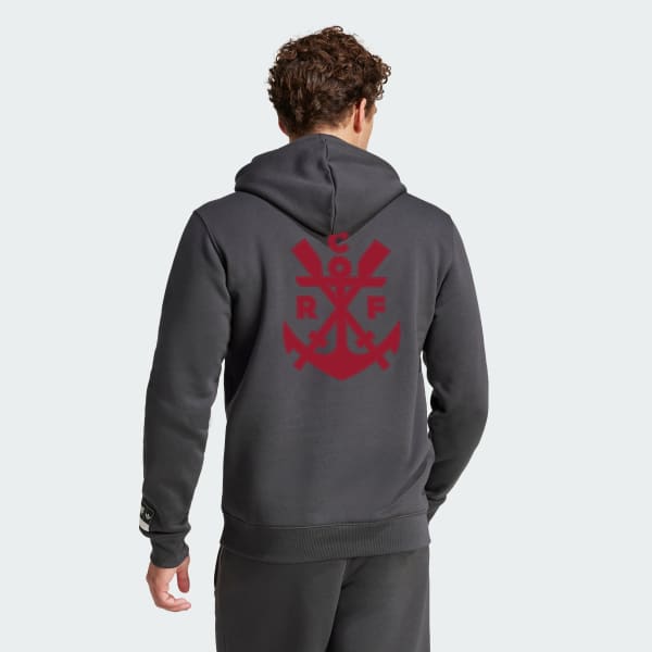 Cinza Moletom Capuz CR Flamengo VRCT