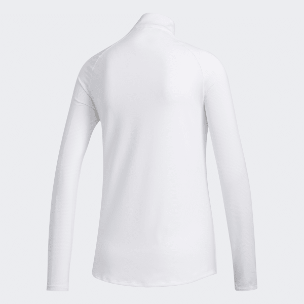 adidas Women's Solid UV Long Sleeve Polo Shirt - White | Free Shipping ...