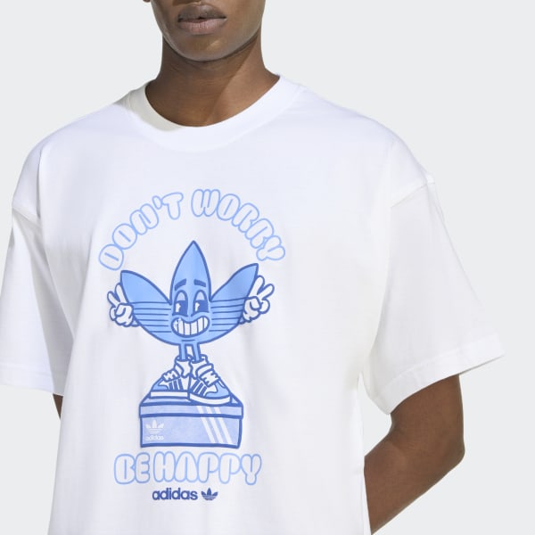 adidas SMILE TREFFY T Graphic Tee (Short Sleeve) - White | adidas