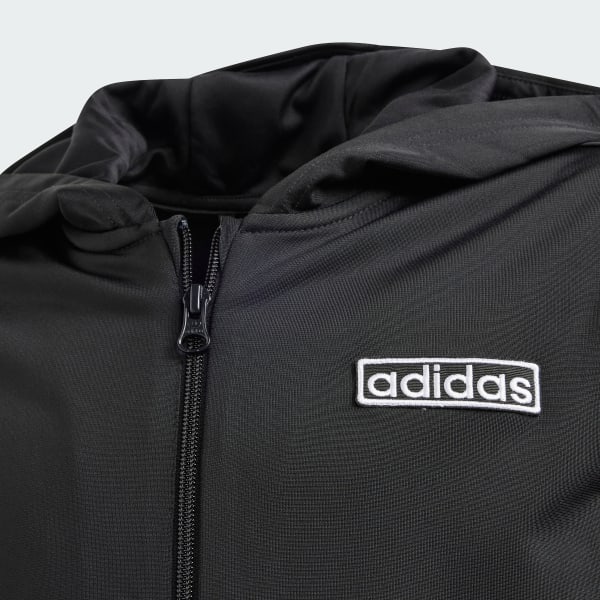Siyah Adibreak Full-Zip Kapüşonlu Üst