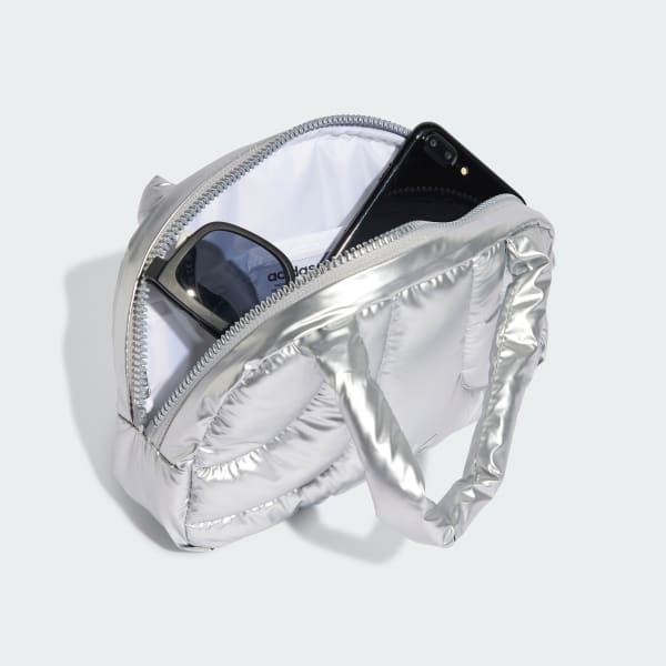 Silver 메탈릭 미니 볼링 백 