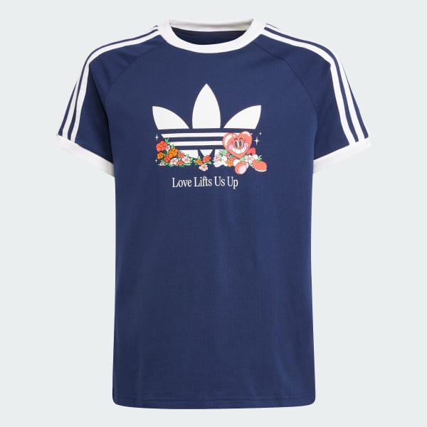 สีน้ำเงิน เสื้อยืดทรงหลวม adidas Originals