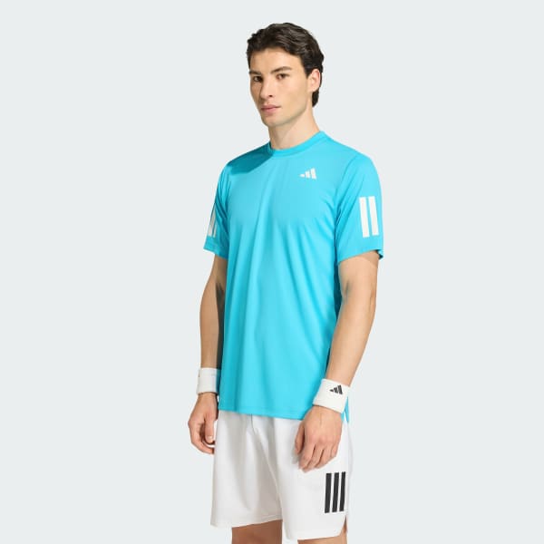 Turquesa Camiseta Climacool Três Listras Club Tennis