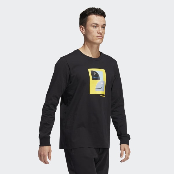 Czerń Shmoofoil Painted Long Sleeve Tee KO525