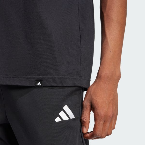 Camiseta estampada Lounge Slides com bolso - Preto adidas | adidas